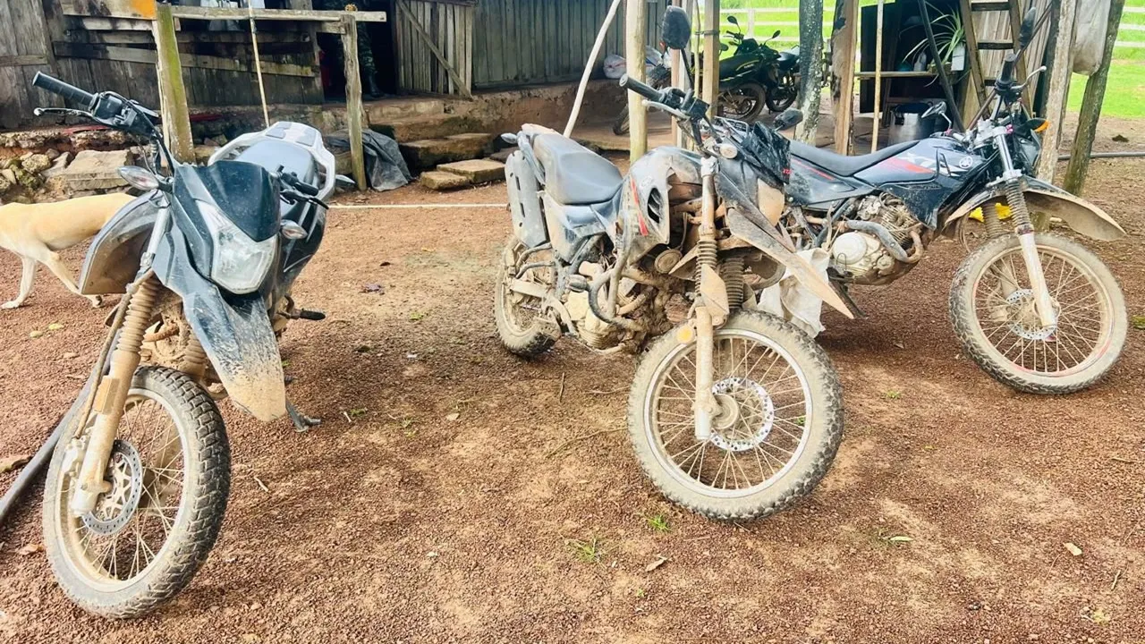 Motos incautadas en el Meta.
